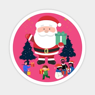 Sharing Christmas gifts Magnet